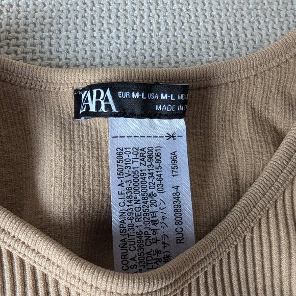 *2/$20* ZARA beige cut out top, Size M-L - Picture 5 of 6